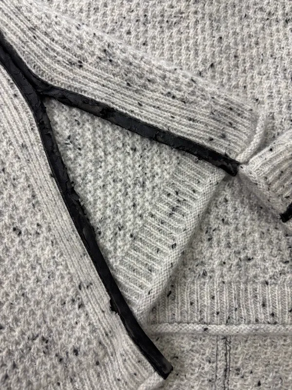 C by Bloomingdale's Women's Cashmere Turtleneck Sweater Gray Speckled Size S - Image 7