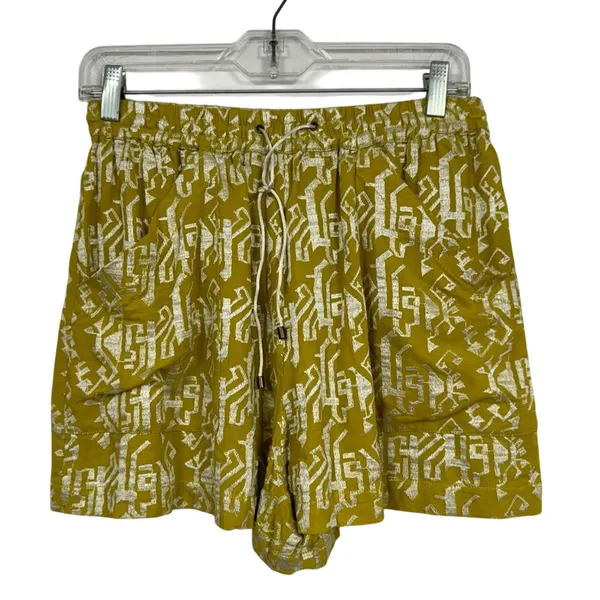 Elevenses Anthropologie Green Melora Embroidered Shorts Womens S Boho Beachy - Image 2