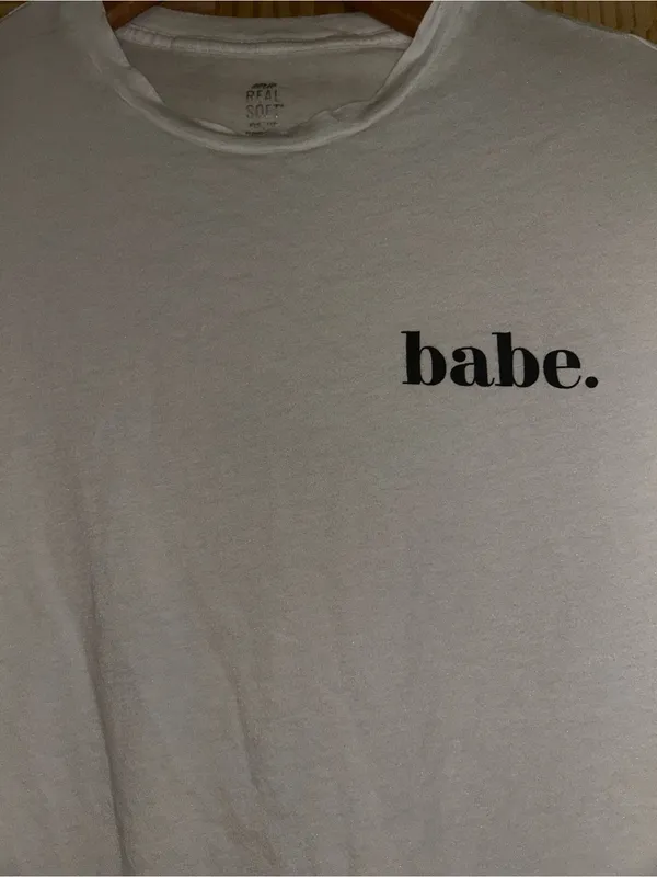 aerie White 'babe.' Graphic Crewneck Tee - Image 2