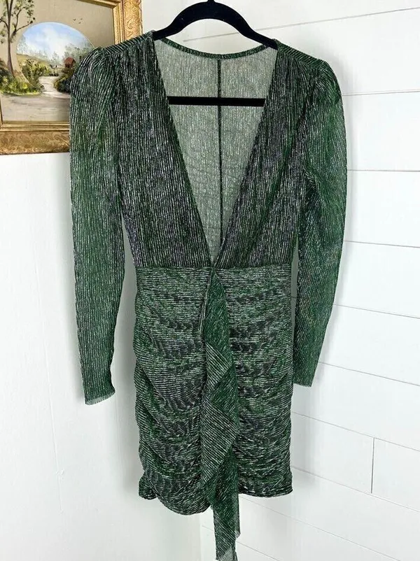 Hello Molly Dance Show Dress Emerald Green Mini Bodycon ASO NWT Size XS - Image 10