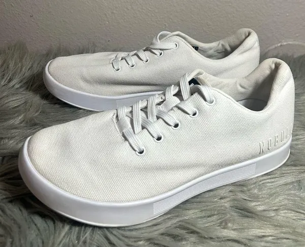 NOBULL Canvas Trainer Sneakers Unisex White /White Sneakers W8/M6.5 - Image 2