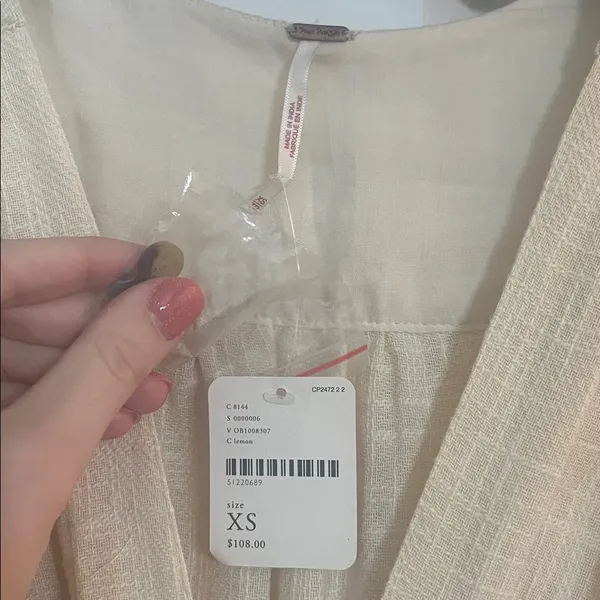 NWT Free People Love of My Life Midi Dress Lemon Sz XS - Image 2