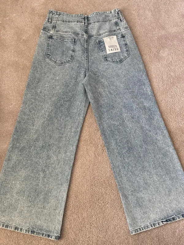 NWT Habitual Emmette High Waist Wide Leg‎ Acid Wash Trouser Jeans - Image 6