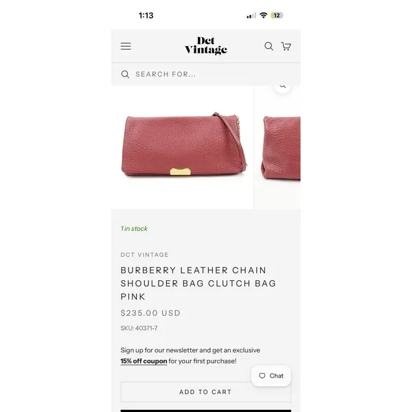 Burberry Vintage Red Pebbled Leather Clutch Bag Gold Hardware Designer - Image 4