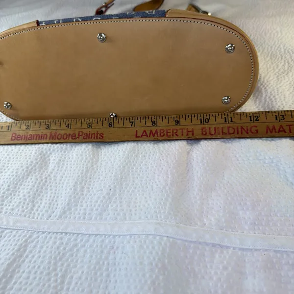 Vintage Dooney & Bourke Baby Blue Signature Crescent Hobo Shoulder Bag Y2K Purse - Image 8