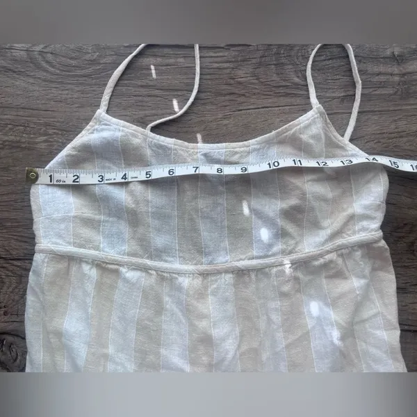 Anthropologie Cloth & Stone‎ Striped Linen Blend Tiered Maxi dress size s - Image 5