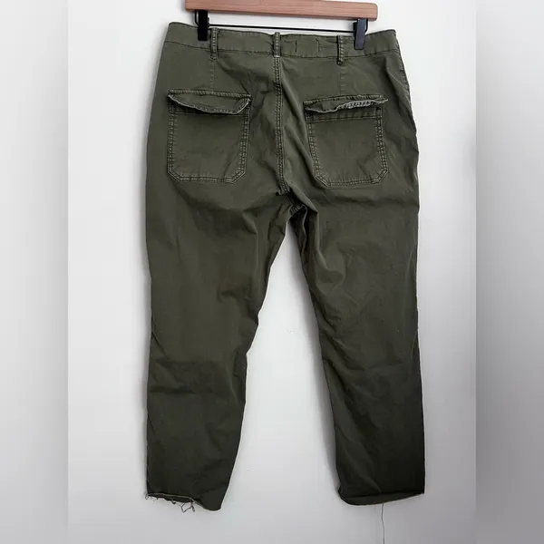 Anthropologie Pilcro Utility Slim Straight Leg Pants olive Green 32 - Image 4