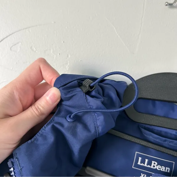 L.L. Bean H2OFF Raincoat PrimaLoft Lined Blue Size XL Windproof Waterproof - Image 9