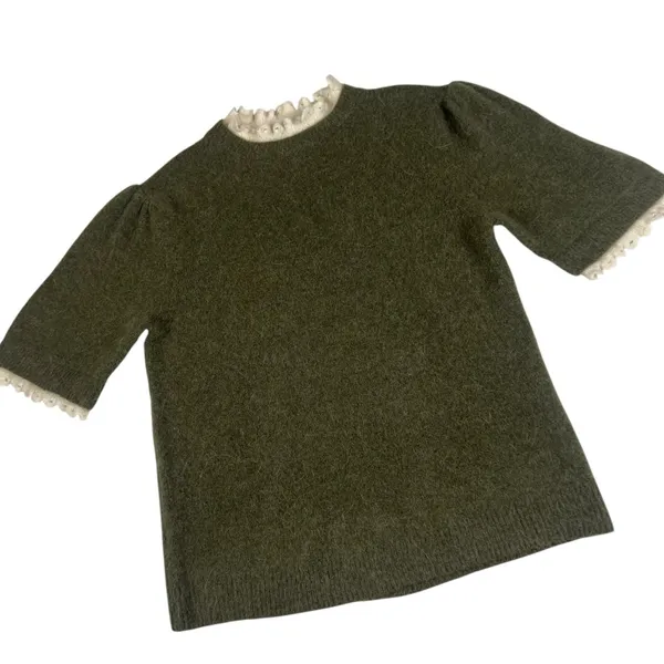 Zara Alpaca Wool Short Sleeve Sweater Large New with Tags - Image 4