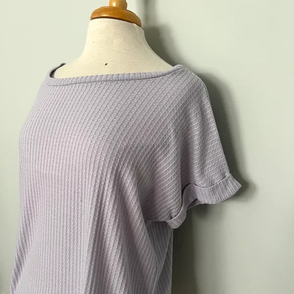 BiBi Lavender Lilac Light Purple Oversized Top - Image 3