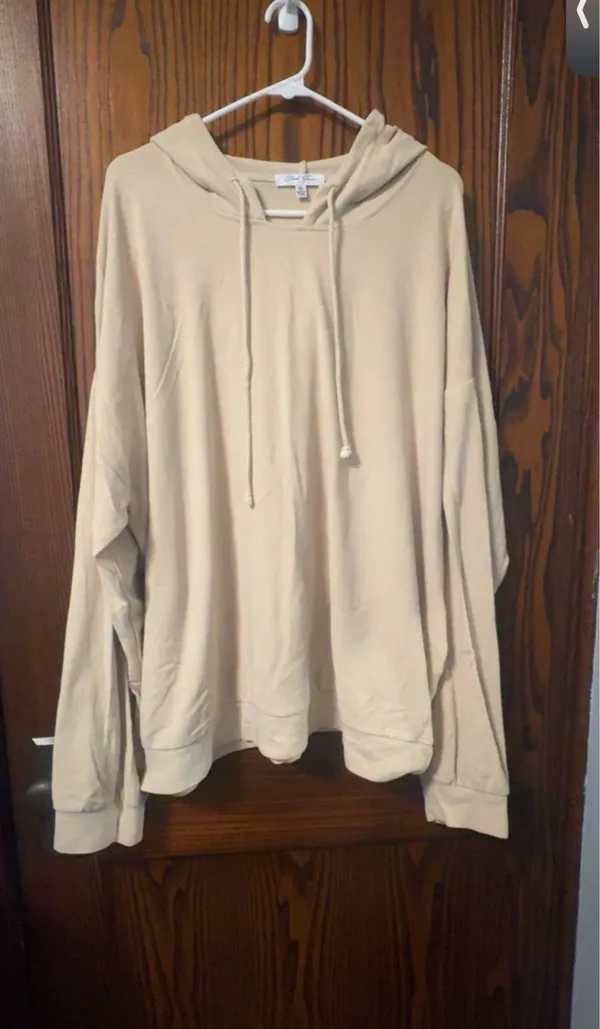 Cloud Ten Women’s Plush Hoodie in Taupe - Image 2