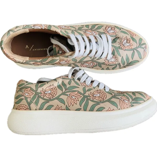 Anthropologie Llani Botanical Platform Sneakers Women's Shoes 40 9 Tropical‎ - Image 2