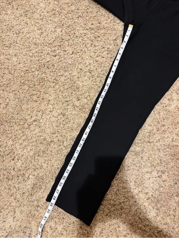 Quince Ultra-Stretch Ponte Straight Leg 4-Pocket Pull-On Pants Black Size Large - Image 13