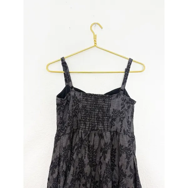 Anthropologie Lilka Ettie Jacquard Chemise Mini Dress Small Black Whimsigoth - Image 12