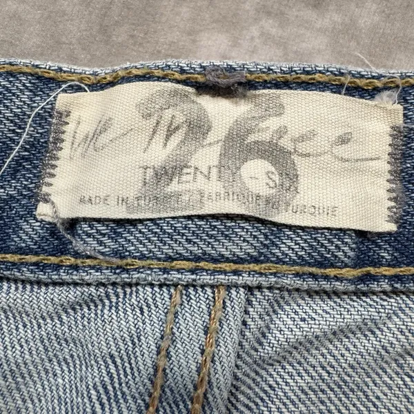 We the Free People Lasso Jean Shorts washed Black distressed‎ Revolve Size 26 - Image 4