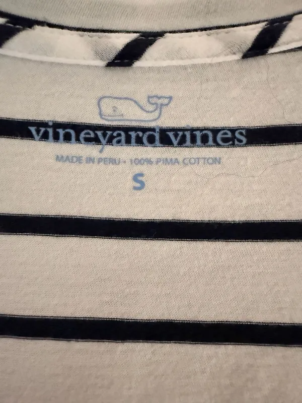 Vineyard Vines Women's 100% Pima Cotton Striped V-Neck T-Shirt‎ - Image 3