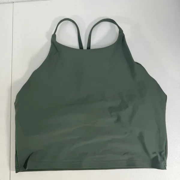 Old Navy XL X Large‎ Light Support PowerSoft Longline Sports Bra Green Stretch - Image 3