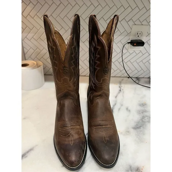 Ariat Womens Heritage R Toe Western Boots - 10001021 Size 10C open box - Image 2