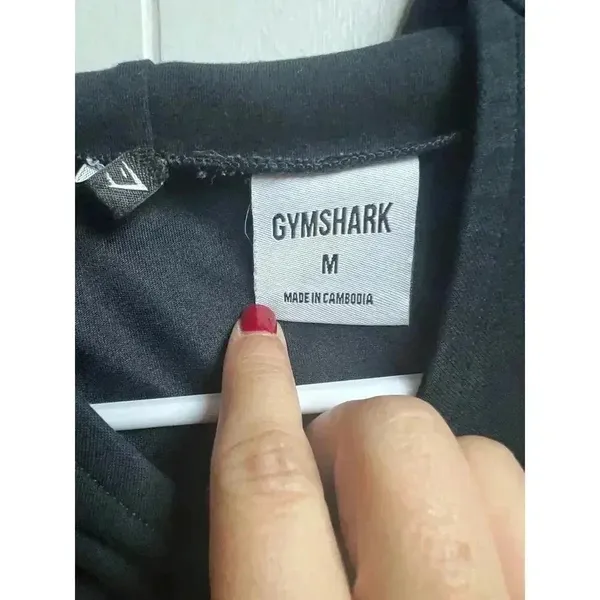 Gymshark Venture Hoodie Cropped Pullover2 Raglan Boxy Activewear Black Medium - Image 3
