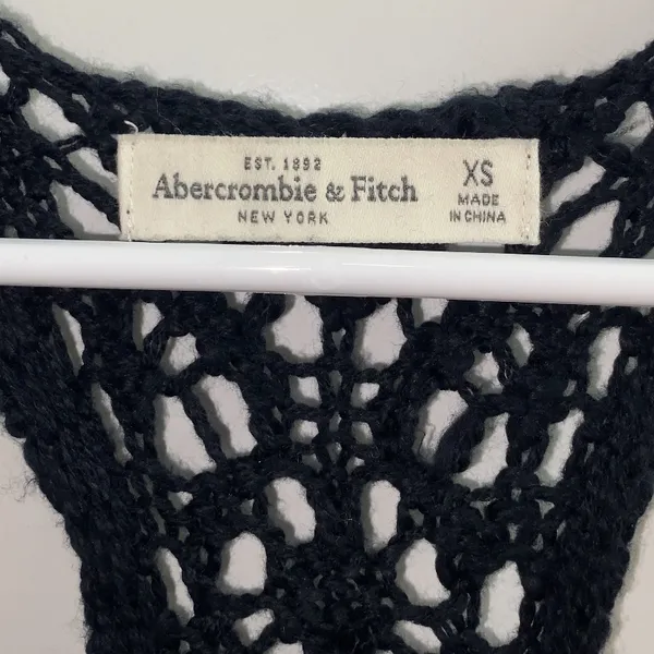 Abercrombie Black Crochet Cover-Up Tank Top Size XS - Image 3