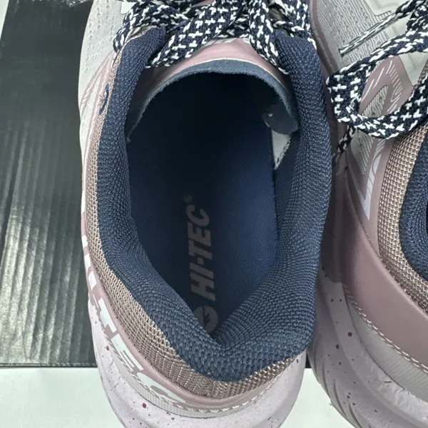 Hi-Tec Women Trail Shoe Size 8.5 Breathable Mesh Lining, Lace Up, Lilac, Purple - Image 6