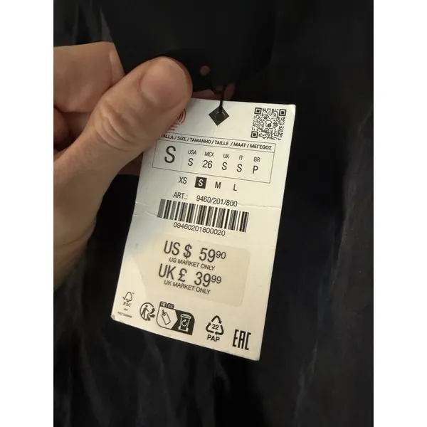 Zara black silky lyocell Pajama Lounge Pants Sz small NWT $60 - Image 3
