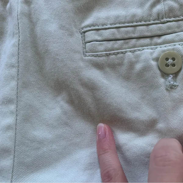 J. Crew 100% Cotton Chino Shorts Light Green Size 2 - Image 5
