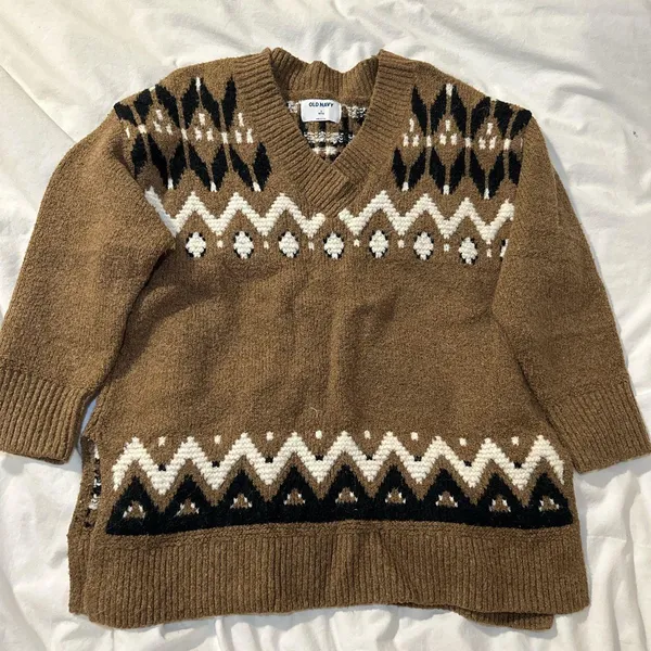 Old Navy Brown Cozy Knit Sweater - Image 3