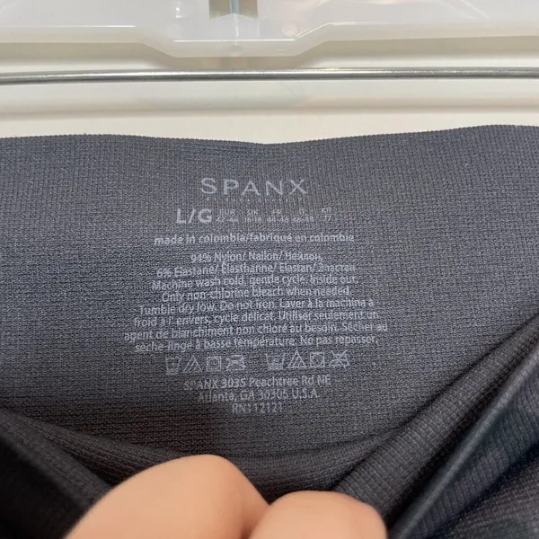 Spanx Navy Blue Gray Camo Seamless Look At Me Now Leggings Size Large - Image 9