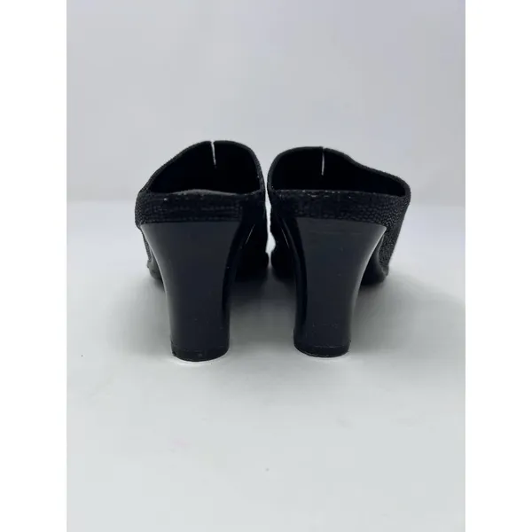 Aerosoles Women's Black Patent Slip On Square Toe Heels Chain Design Size 7‎ 1/2 - Image 5