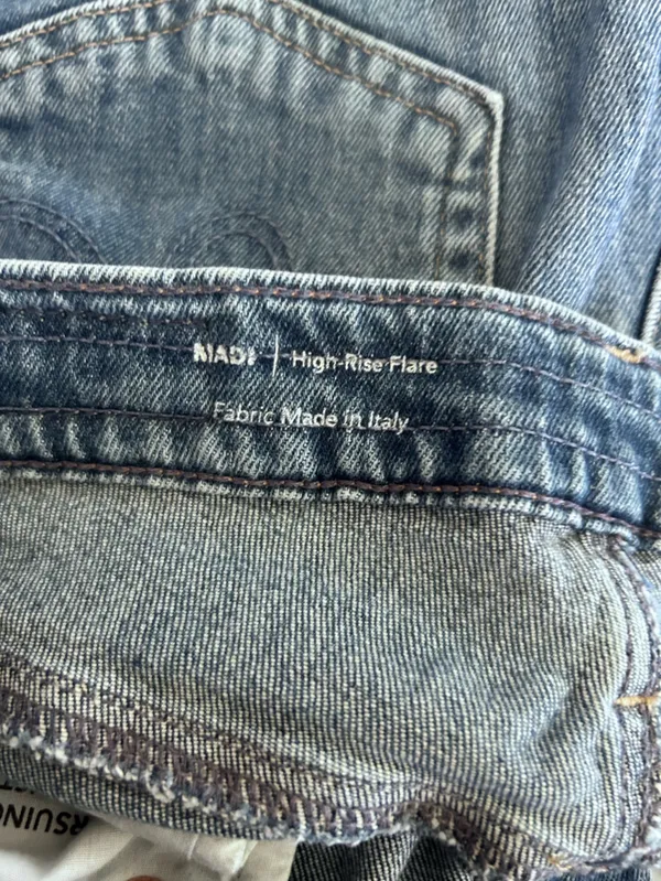 AG Adriano Goldschmied Madi High Rise Flare Denim Blue Jeans Size 26 - Image 3