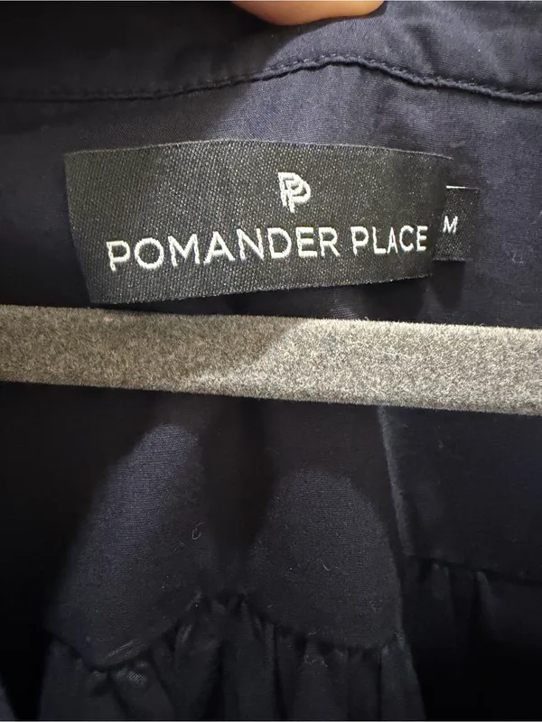 Pomander Place Navy Cotton Poplin Kenzo Dress M - Image 10