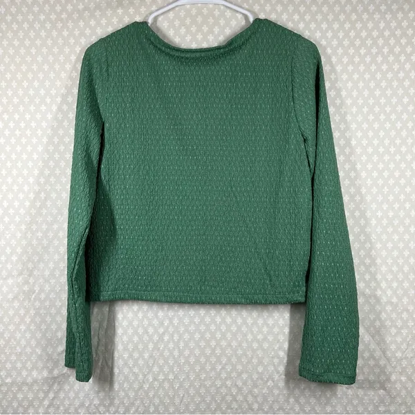 Madewell‎ Green Crinkled Button Up Cardigan - Image 6