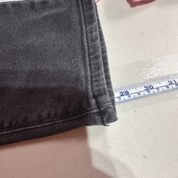 American Eagle Charcoal Gray Super Hi Rise Mom‎ Jeans Size 4 - Image 7