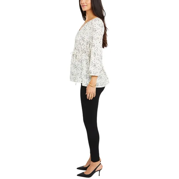 Mama Prima by Motherhood Maternity Ponte Maternity Postpartum Leggings Black L - Image 7