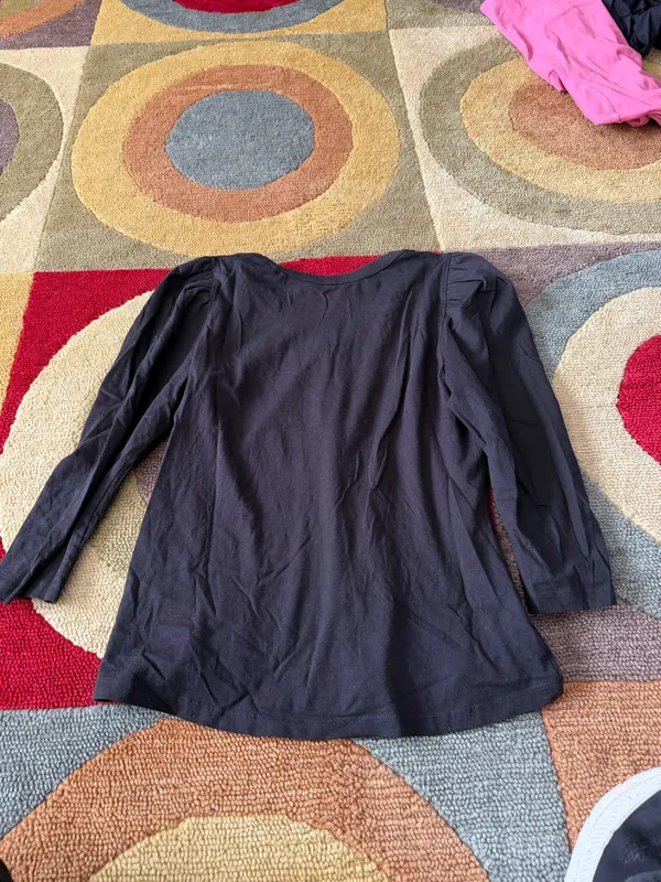 ALC Frank LTD Karlie Tee Black 3/4 Sleeve Puff Sleeve Top 100% Cotton Women’s XS - Image 5