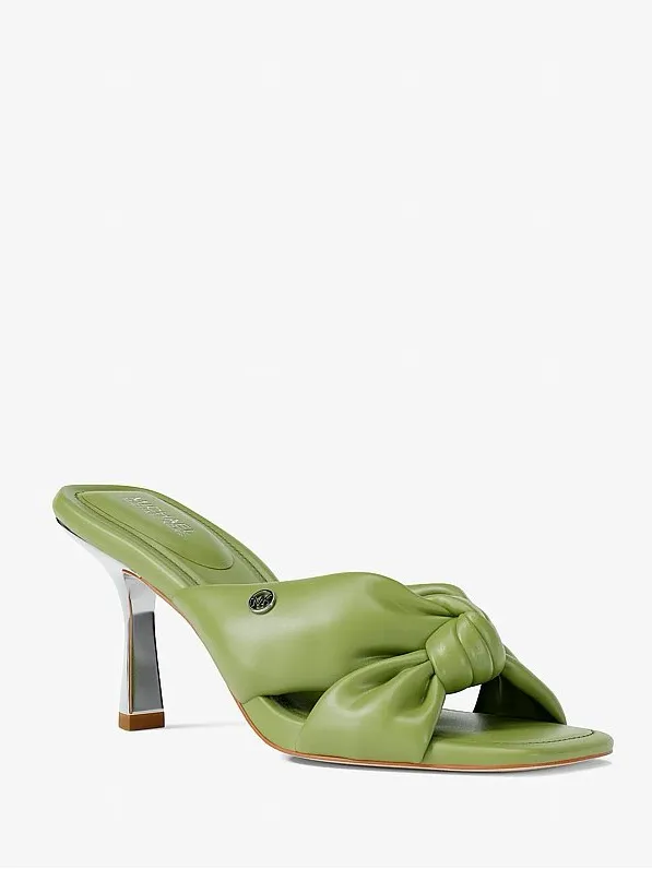 MICHAEL KORS Sandale Elena en cuir in Green Comes w/ Box - Image 4