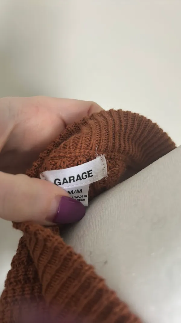 Cropped Sweater Rust - Image 3