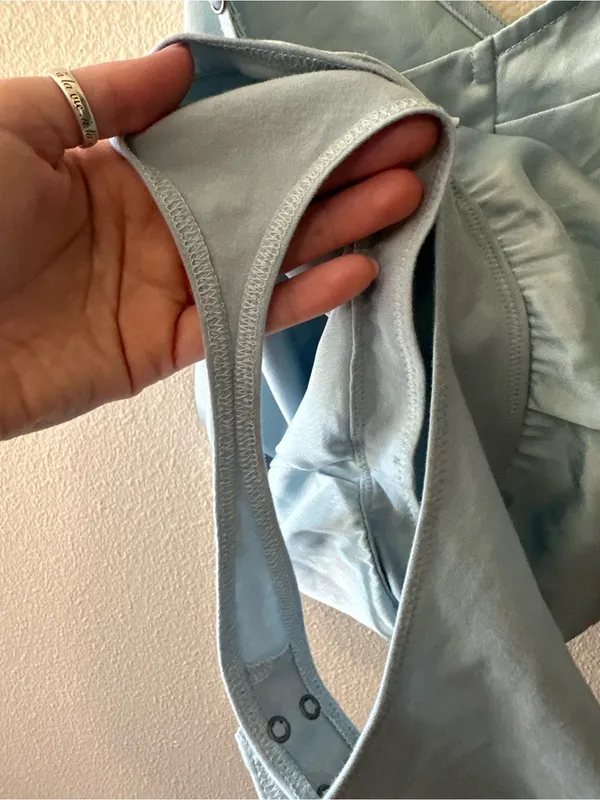 NWT Abercrombie and Fitch light blue satin bodysuit cowl back size XS 645841229 - Image 5