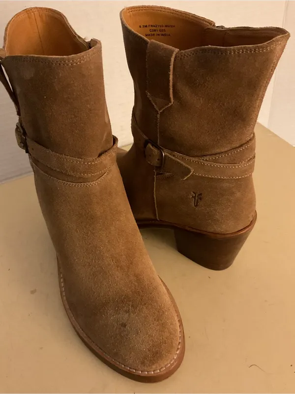 Frye Women's Suede Chelsea Heeled Boots US 6.5 - Image 2
