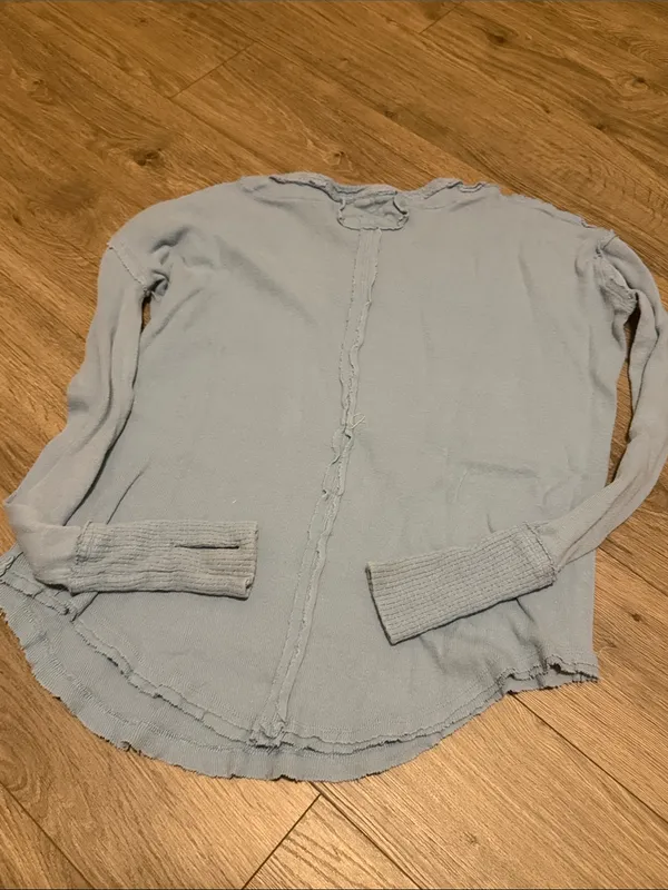 We The Free Light Blue Long-Sleeve Scoop Neck Top by xs - Image 3