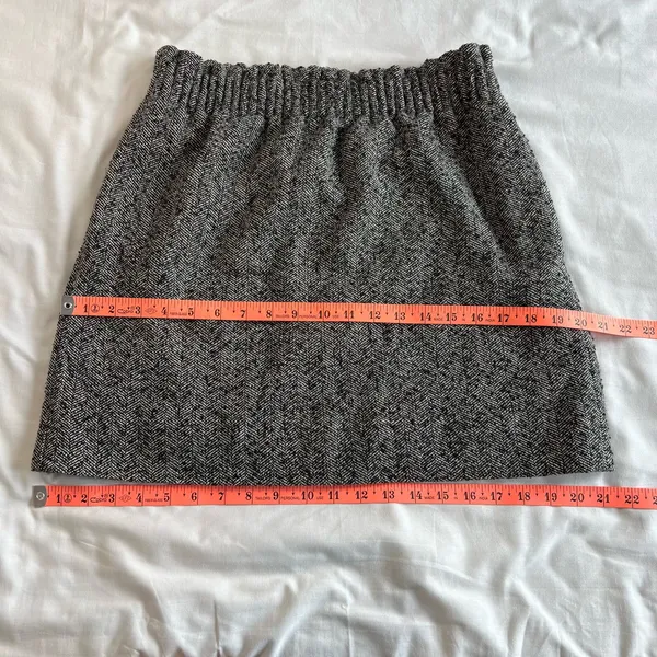 J.Crew Black White Tweed Mini Skirt Stretch Waist Women’s Size 6 Small - Image 6