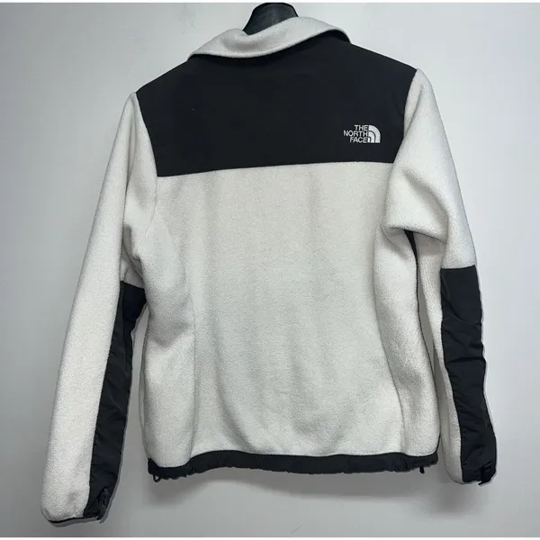 The North Face Denali Fleece Jacket Womens Size S White Gray Polartec Zipper - Image 3