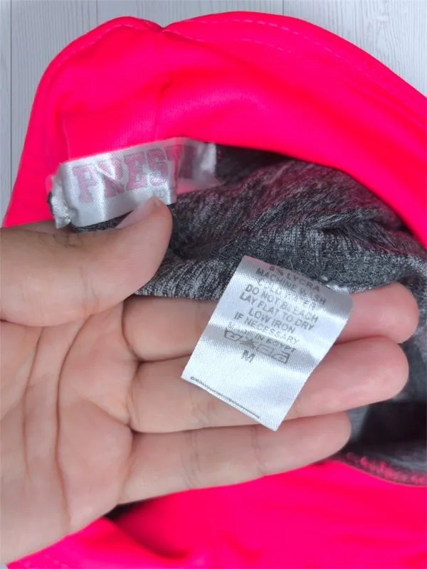 PRESTIGE Active Go-Dry Compression Shorts Heather Gray Pink Waistband Medium - Image 6