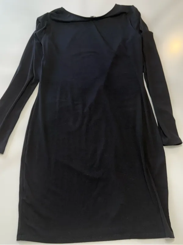 Lulu's Black Long Sleeve Crewneck Sheath Dress Size Medium - Image 9