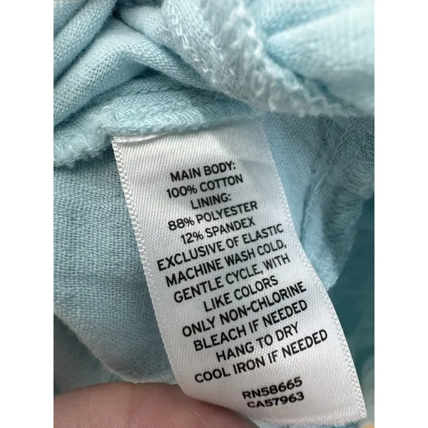 BP Light Blue Gauzey Smocked Cotton Dress Size Large - Image 7