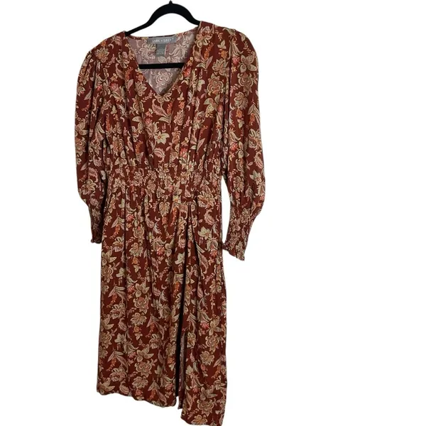 Lark + Grey women’s Floral V-Neck Dress size large - Image 2
