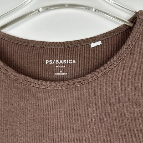 PS Basics by Pacsun Nicole Baby Short Sleeve Crew Neck Brown T-Shirt Medium Y2K - Image 6