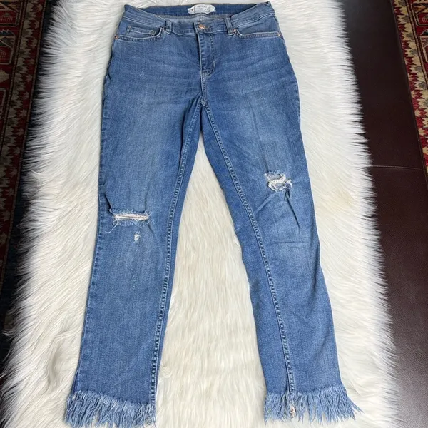 Free People Great Heights High Rise Frayed Skinny Jeans - Image 2