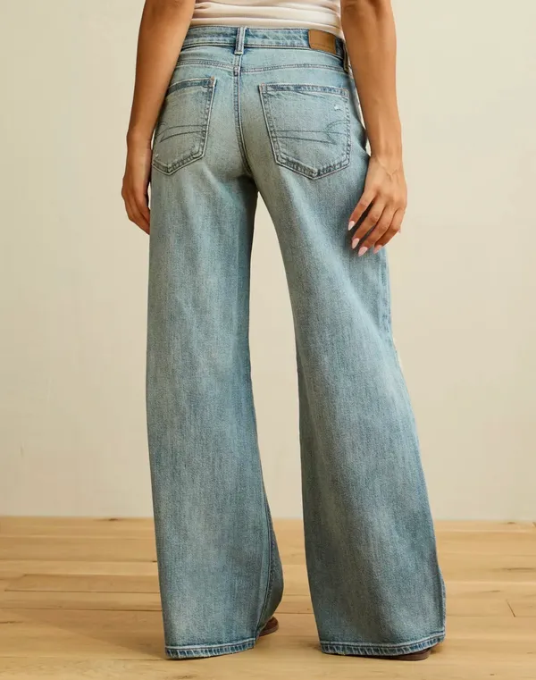 American Eagle Outfitters Distressed Low-Rise Baggy Ultra-Wide Leg Jean - Image 3